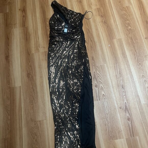 Piper Sequin Maxi Dress - Bronze - S - Picture 2 of 2